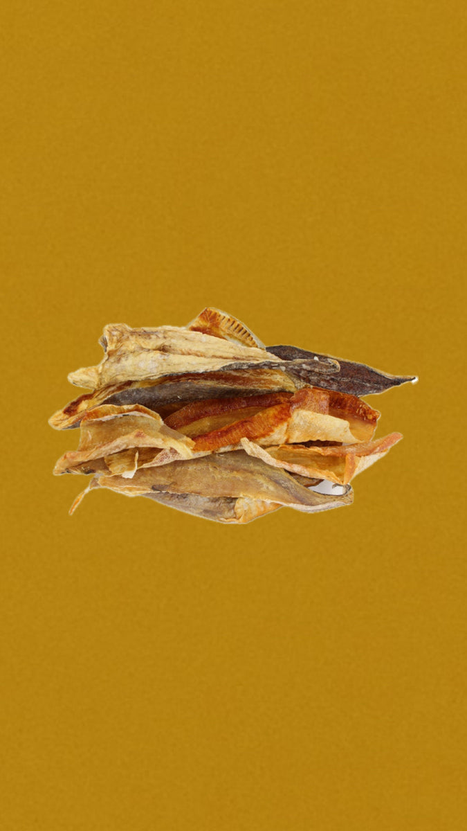 Filets de poissons entiers (par 100g, mélange de merlu, aiglefin, crapet, et sébaste)