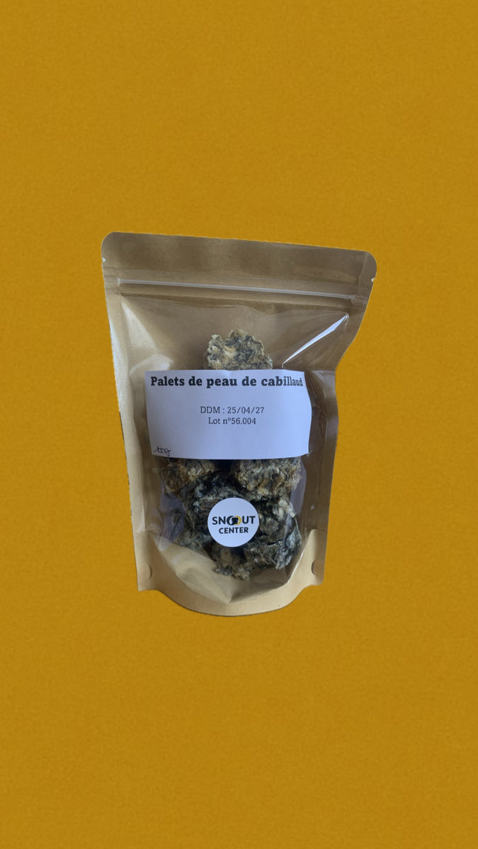 Palets de peau de cabillaud