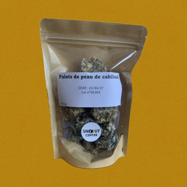 Palets de peau de cabillaud